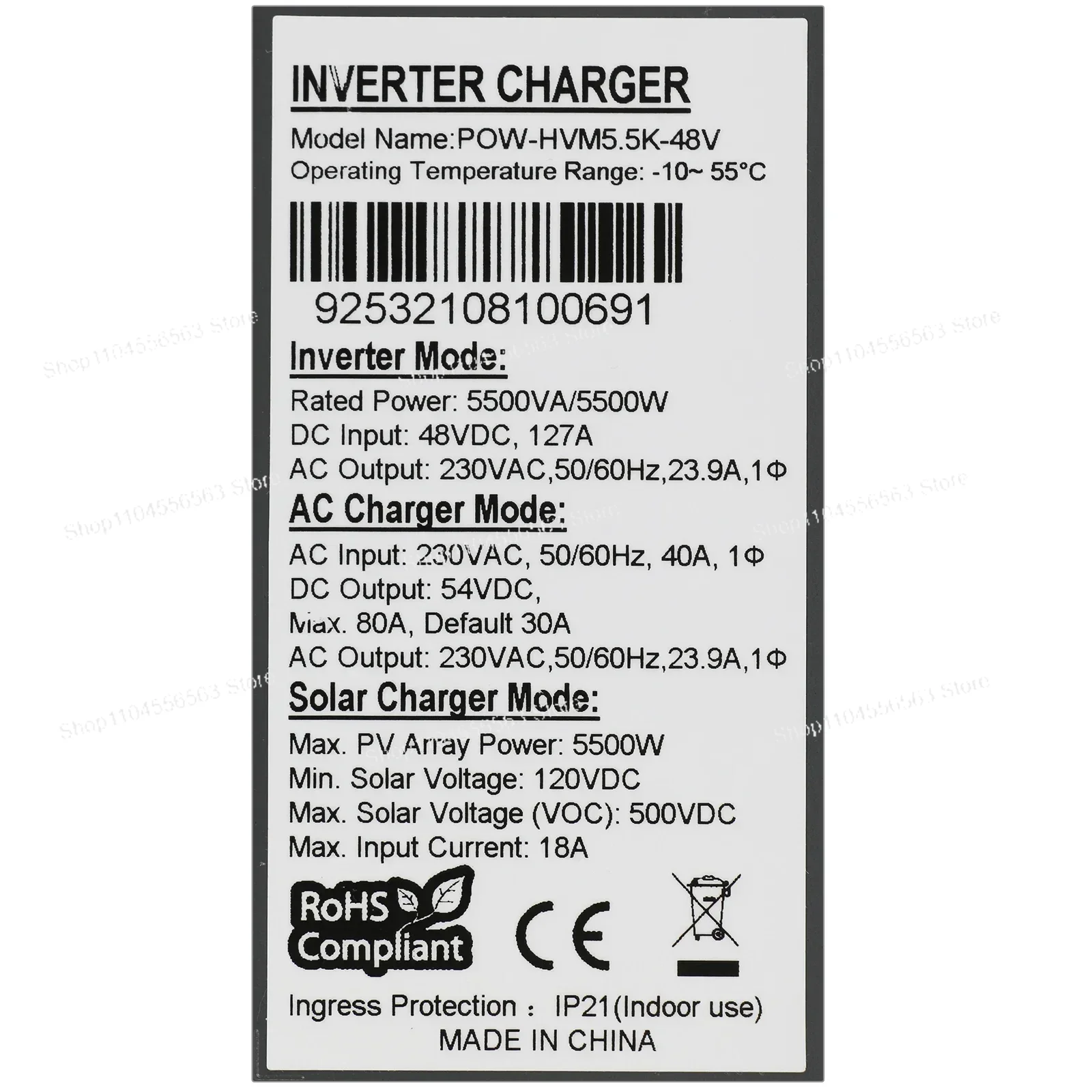 5.5KW 3상 하이브리드 태양광 인버터 MPPT 80 - Hybrid Solar Inverter 5.5Kw Mppt 48V 리뷰 및 가격