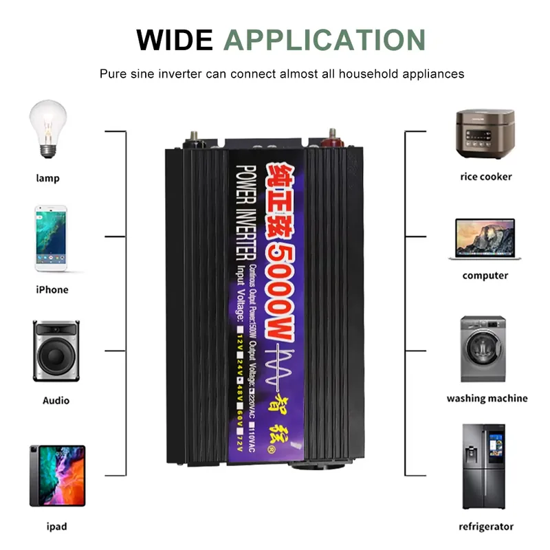 스마라드 5000W 12V 24V 48V DC-AC 2 - Pure Sine Wave Inverter 5000W 48V 220V 리뷰 및 가격