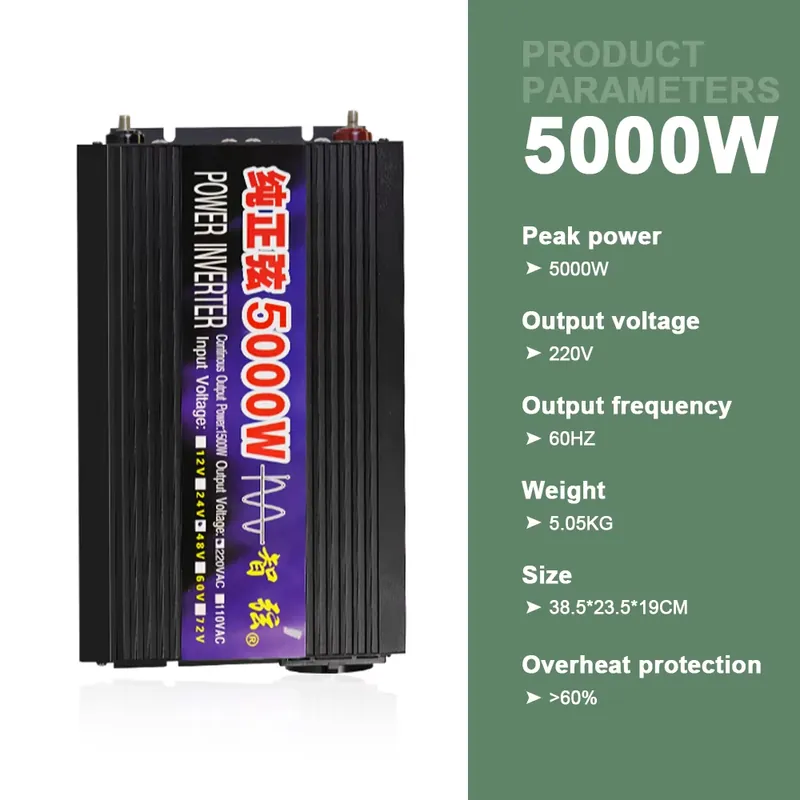 스마라드 5000W 12V 24V 48V DC-AC 2 - Pure Sine Wave Inverter 5000W 48V 220V 리뷰 및 가격