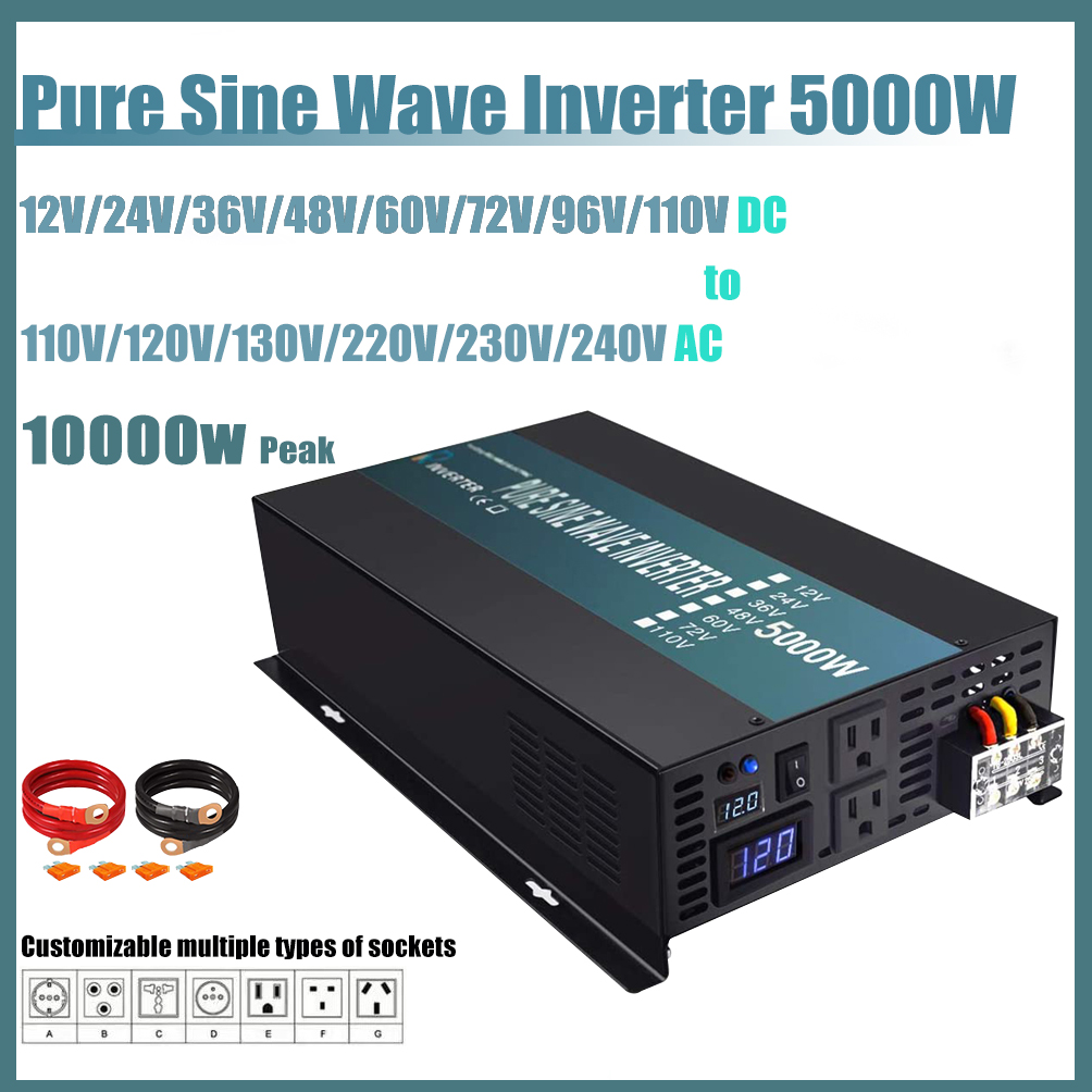 오프 그리드 순수 사인파 태양광 인버터 5000W 12 - Pure Sine Wave Inverter 5000W 48V 220V 리뷰 및 가격