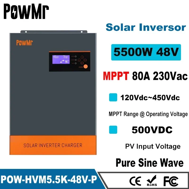 3상 하이브리드 태양광 인버터 5.5KW 5.5KVA, - Hybrid Solar Inverter 5.5Kw Mppt 48V 리뷰 및 가격