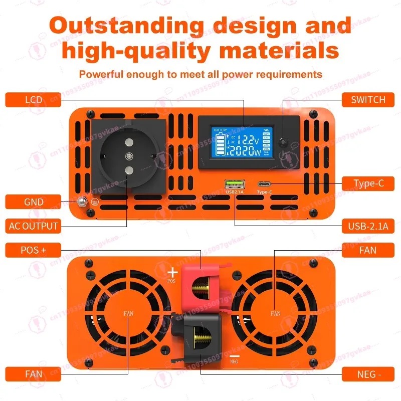 피크 4000W 12V 24V 48V DC에서 AC 2 - Power Inverter 12V 220V 4000W Continuous 리뷰 및 가격