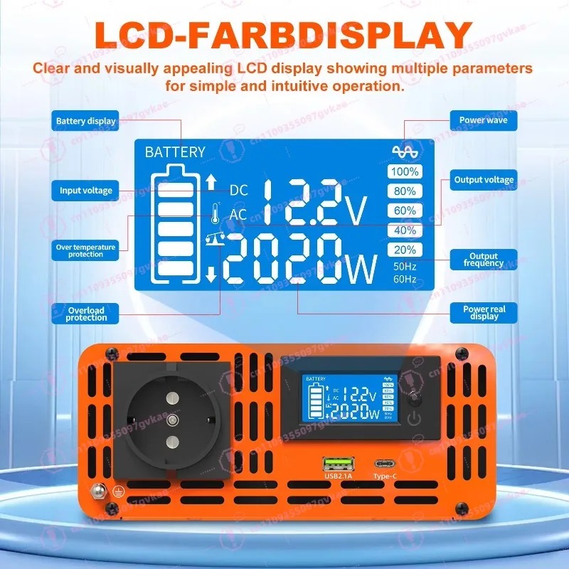 피크 4000W 12V 24V 48V DC에서 AC 2 - Power Inverter 12V 220V 4000W Continuous 리뷰 및 가격