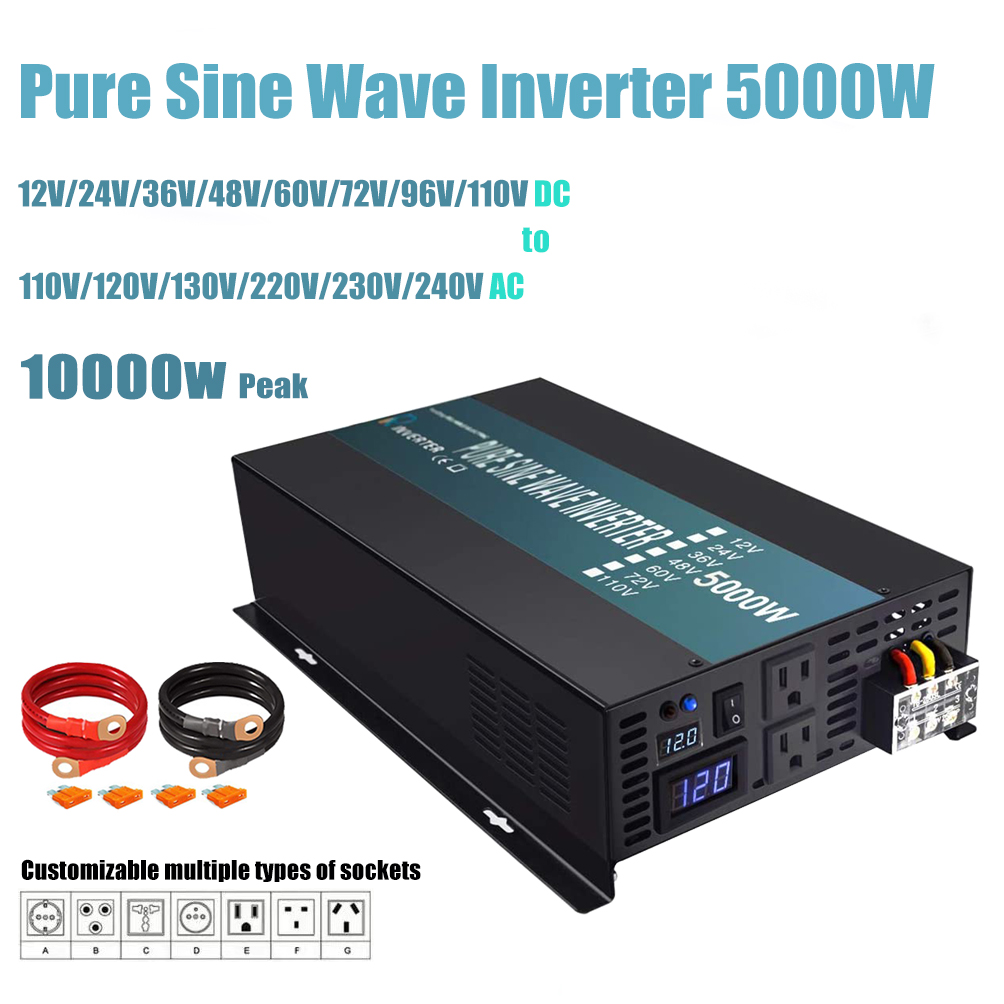순수 사인파 인버터 5000W 24V 220V 보조베터 - Pure Sine Wave Inverter 5000W 48V 220V 리뷰 및 가격