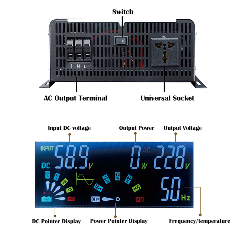 순수 사인파 인버터 컨버터, 태양광 자동차 인버터, 그 - Off Grid Solar Inverter 48V 6000W 리뷰 및 가격