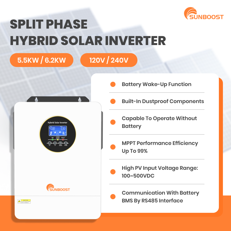 썬부스트 3Kw 4Kw 5000W 5.5Kw 6Kw 6 - Hybrid Solar Inverter 5.5Kw Mppt 48V 리뷰 및 가격
