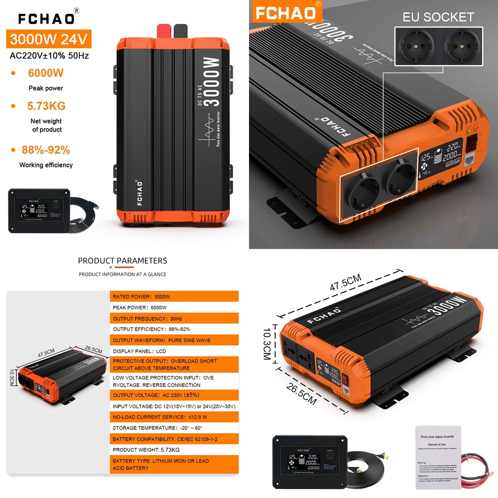 순수 정현파 오프그리드 인버터 (12V 24V 48V  - Off Grid Solar Inverter 48V 6000W 리뷰 및 가격
