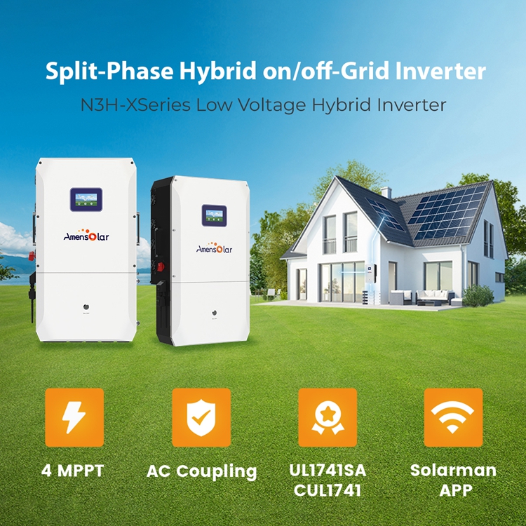 AMENSOLAR 하이브리드 인버터 4.5kw 8kw  - Split Phase Inverter 10Kw 110V 220V 리뷰 및 가격