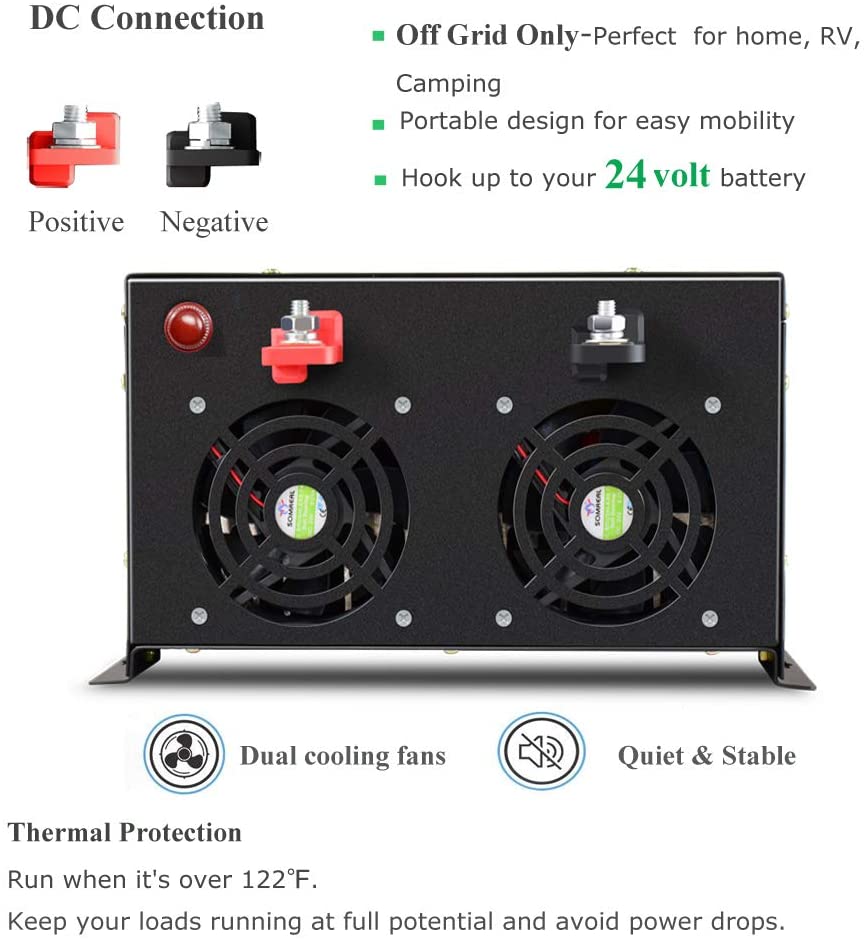 오프 그리드 순수 사인파 태양광 인버터 24V에서 22 - Pure Sine Wave Inverter 5000W 48V 220V 리뷰 및 가격