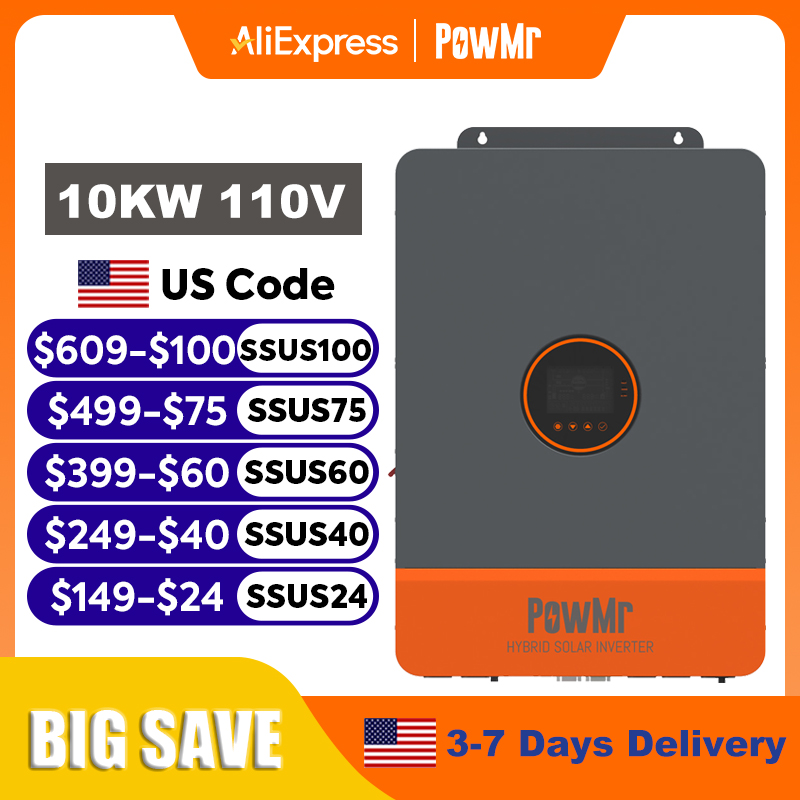 PowMr 16KW 10KW 분리형 인버터 110V 또 - Split Phase Inverter 10Kw 110V 220V 리뷰 및 가격