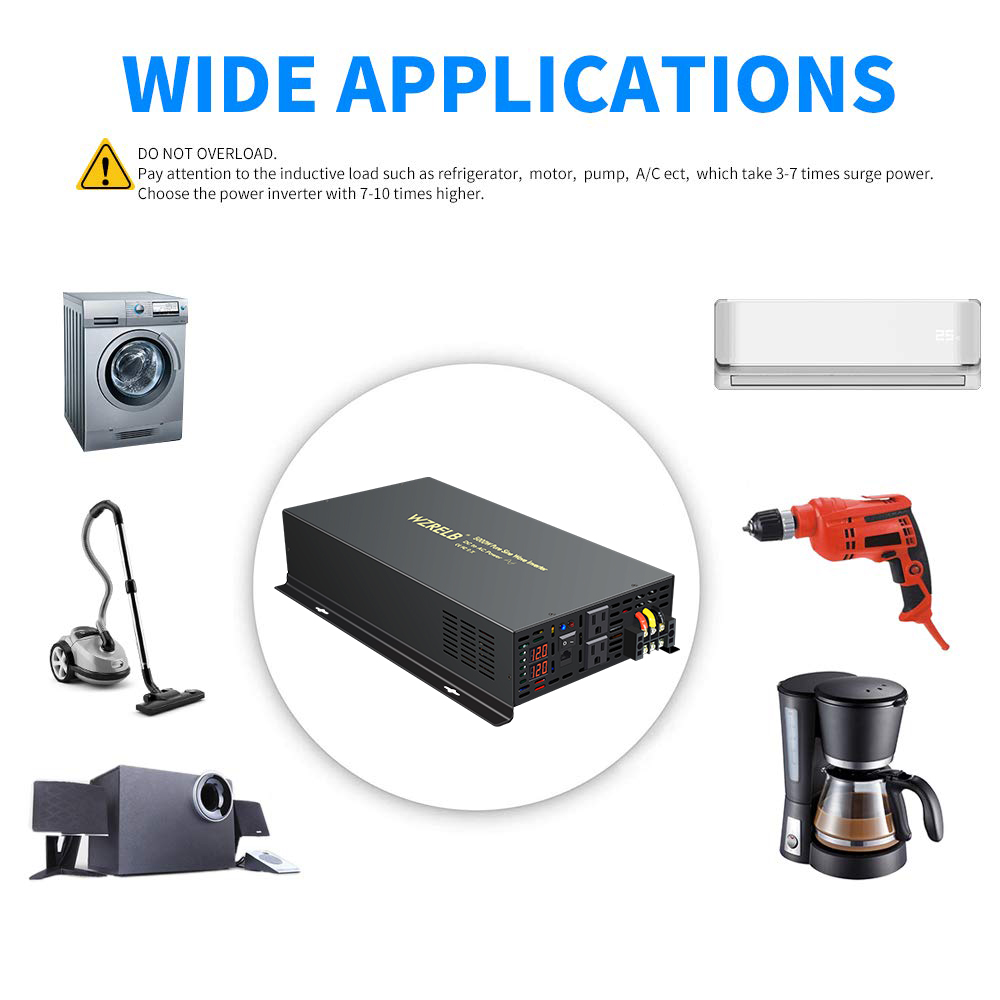신뢰할 수 있는 5000W 유선 제어 순수 사인파 태양 - Pure Sine Wave Inverter 5000W 48V 220V 리뷰 및 가격