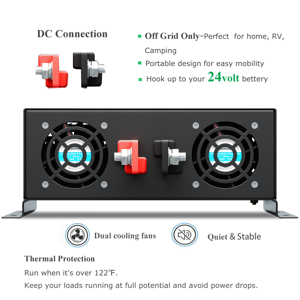 신뢰할 수 있는 5000W 유선 제어 순수 사인파 태양 - Pure Sine Wave Inverter 5000W 48V 220V 리뷰 및 가격