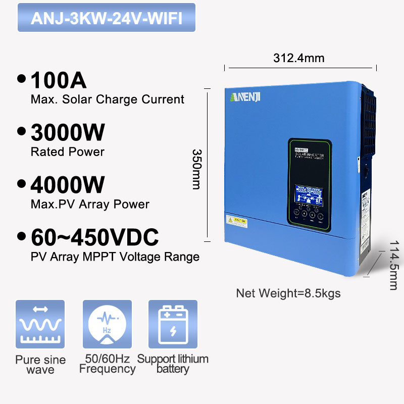 24V 3000W 120V 오프그리드 태양광 인버터 4 - Inverter Pure Sine Wave 60Hz 120V 3000W 리뷰 및 가격