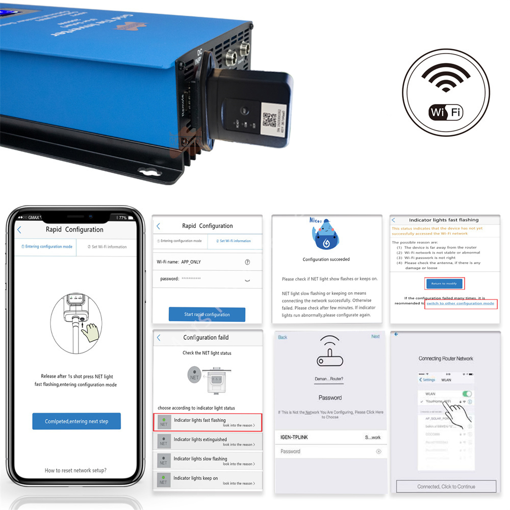 1000W 2000W 풍력 MPPT 전원 그리드 타이  - Grid Tie Inverter Limiter 2000W 리뷰 및 가격