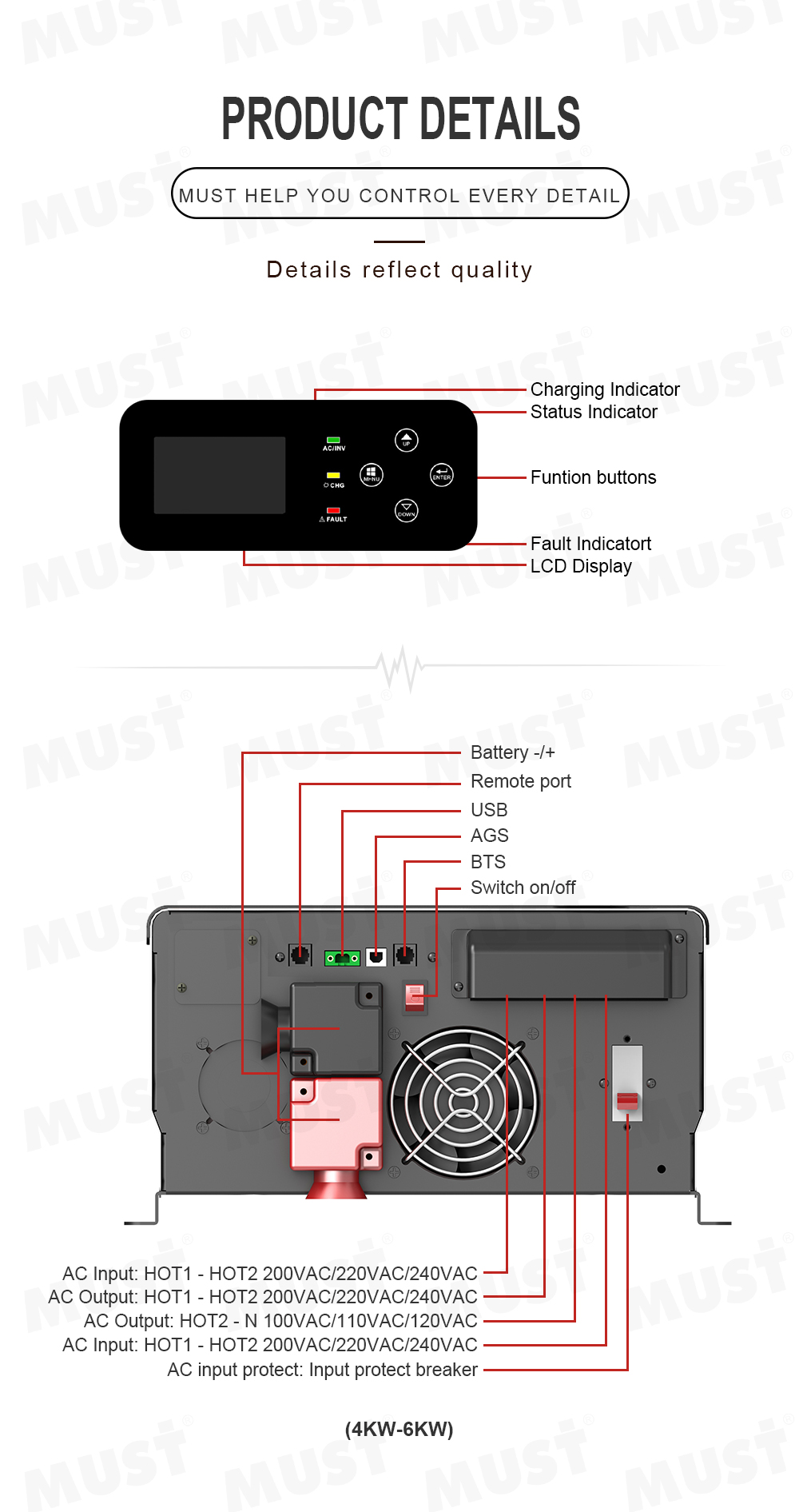 베스트셀러 110V 120V 220V 240V 분할상  - Pure Sine Wave Inverter 5000W 48V 220V 리뷰 및 가격