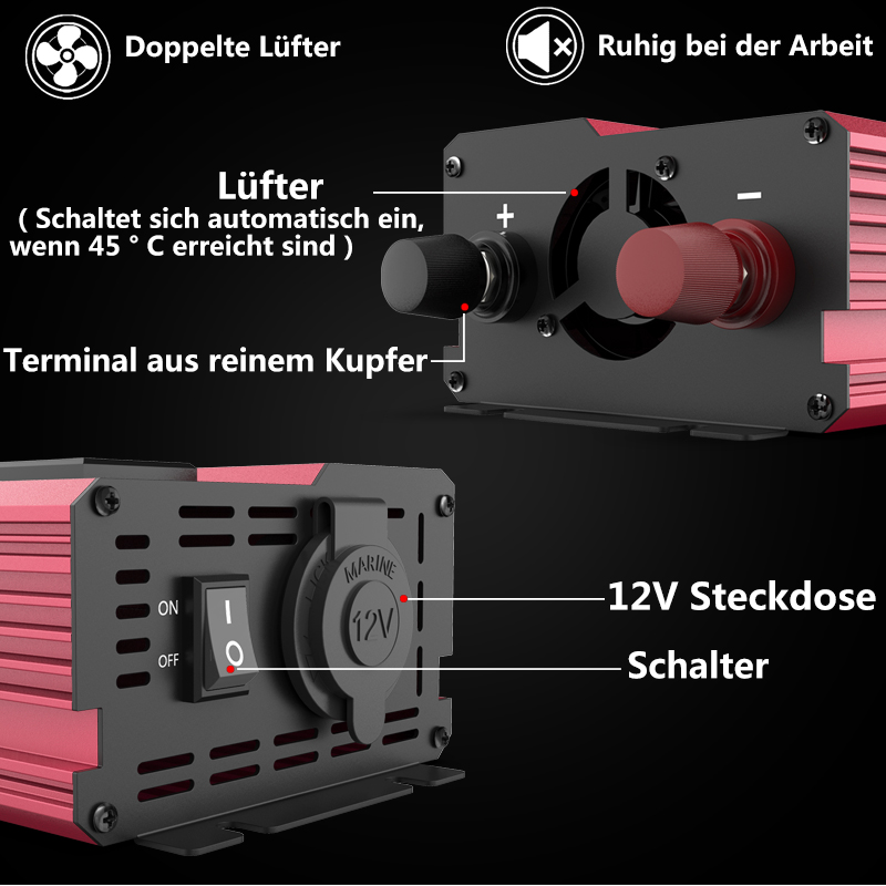 12V에서 220V로 변환하는 4000W 피크 출력 인 - Power Inverter 12V 220V 4000W Continuous 리뷰 및 가격