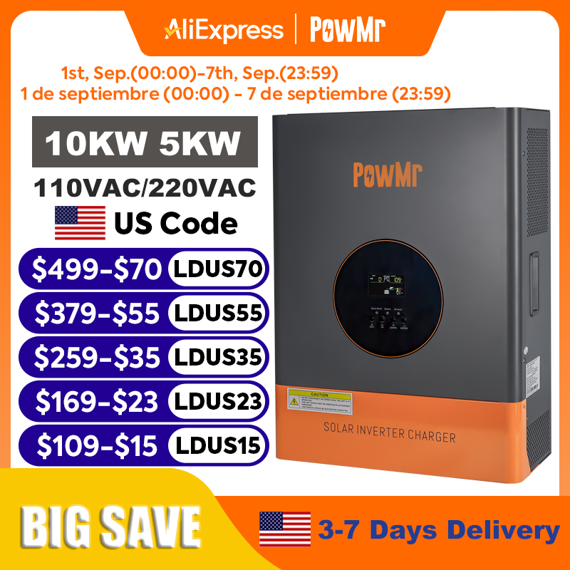 PowMr 10KW 5KW 분리형 인버터 48V 110 - Split Phase Inverter 10Kw 110V 220V 리뷰 및 가격