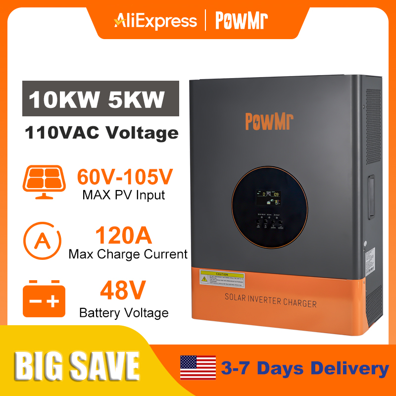PowMr 10KW 5KW 분리형 인버터 48V 110 - Split Phase Inverter 10Kw 110V 220V 리뷰 및 가격